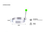 Molde Para Huevo Frito Gadnic Formas Acero Inoxidable  - Círculo