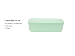 Cubetera de Silicona Rosa Gadnic con Bandeja Hielo Cilíndrico
