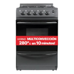 Cocina Multigas Eskabe E2 BK Gris 52cm Vitrolimpiante Encend Eléctrico