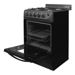 Cocina Multigas Eskabe E2 BK Gris 52cm Vitrolimpiante Encend Eléctrico