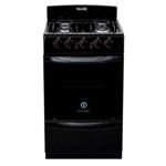 Cocina Escorial Palace Cristal LX NEGRA Gas natural 4 Hornallas Con visor
