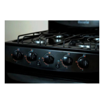 Cocina Escorial Palace Cristal LX NEGRA Gas natural 4 Hornallas Con visor