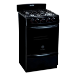 Cocina Escorial Palace Cristal LX NEGRA Gas natural 4 Hornallas Con visor