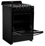 Cocina Escorial Master Classic Negra Gas Natural 4 Hornallas