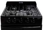 Cocina Escorial Master Classic Negra Gas Natural 4 Hornallas