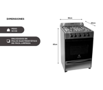 Cocina Escorial Master Classic Gas Natural Acero Inox 56cm