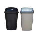 TACHO DE BASURA CESTO RECICLAJE 50 LTS. TAPA REBATIBLE ART 926 NEGRO Y 926 GRIS - COLOMBRARO