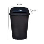 TACHO DE BASURA CESTO RECICLAJE 50 LTS. TAPA REBATIBLE ART 926 NEGRO Y 926 GRIS - COLOMBRARO