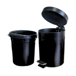Tacho Basura 5 Lts Cesto Acero Inoxidable Pedal Color negro