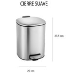 Cesto Residuos Tacho Basura 5 Lts Acero Inox. Hogar Actual