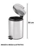 Cesto Residuos Tacho Basura Acero Pedal 12 Lts Hogar Actual