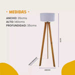 Lampara Tripode Nordica mas Combo Pie de macetas 