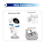 Astronauta Proyector Galaxia Luz Led Lampara Velador Moderno Waggs