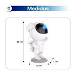 Astronauta Proyector Galaxia Luz Led Lampara Velador Moderno Waggs