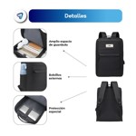 Mochila Reforzada Waggs Porta Notebook Unisex Urbana Roja