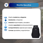 Mochila Urbana Impermeable porta Notebook Waggs 30L Negro