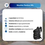 Mochila Tactica Asalto Trekking 30 Litros Camuflada Verde Militar Waggs