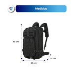Mochila Tactica Asalto Trekking 30 Litros Camuflada Verde Militar Waggs