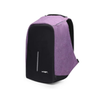 Mochila Urbana Antirrobo Porta Notebook 30 Litros con Cable USB Violeta Waggs