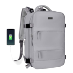 Mochila de Viaje Carry On para Cabina de Avion Porta Notebook Waggs Gris
