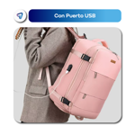 Mochila de Viaje Carry On para Cabina de Avion Porta Notebook Waggs Gris