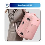 Mochila de Viaje Carry On para Cabina de Avion Porta Notebook Waggs Negra