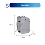 Mochila de Viaje Carry On para Cabina de Avion Porta Notebook Waggs Negra