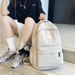 Mochila JARKJARD Aesthetic para colegialas universitarias, color blanco