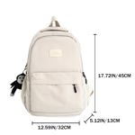 Mochila JARKJARD Aesthetic para colegialas universitarias, color blanco