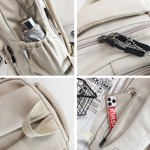 Mochila JARKJARD Aesthetic para colegialas universitarias, color blanco