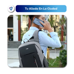 Mochila Antirrobo Para Notebook Impermeable Hombre Mujer 30L con Cable USB Waggs