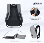 Mochila Antirrobo Impermeable Con Cargador USB Para Notebook