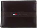 Cartera, Tommy Hilfiger, con 6 bolsillos para tarjetas para hombre en color marrón oscuro