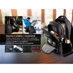 Mochila Impermeable Gadnic Portanotebook y Cierre Antirrobo