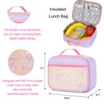 Mochila Gazigo Bunny para niñas con lonchera, color morado, de 6 a 12 años
