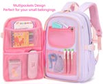 Mochila Gazigo Bunny para niñas con lonchera, color morado, de 6 a 12 años