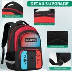 Mochila JIRAIKEI Kids Gamer para niños con fiambrera y lápiz 