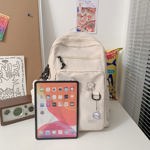 Mochila GAXOS Cute Aesthetic para viajes escolares y niñas, color blanco
