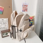 Mochila GAXOS Cute Aesthetic para viajes escolares y niñas, color blanco