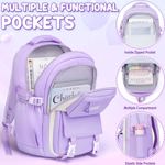 Set de mochilas Fimibuke para niñas a prueba de agua con lonchera Purp