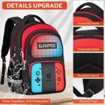 Mochila escolar TILYTADLY Gamer Boys 17 con lonchera y lápices