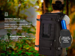 Mochila Táctica Marrón Gadnic Camping Bolso 3 en 1