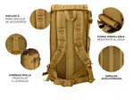 Mochila Táctica Marrón Gadnic Camping Bolso 3 en 1