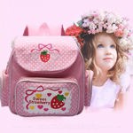 Mochila Lovemore Kawaii Bordado Fresa para Niña