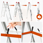 Escalera Aluminio plegable Ultra Compacta 3 escalones