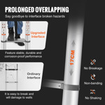 Escalera Telescópica Vevor De Aluminio Plegable 18.5 Pies, S