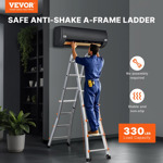Escalera Telescópica De Aluminio Vevor De 20 Pies, Plegable