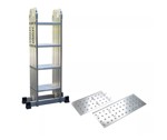 Escalera Aluminio 4x4 Articulada Plegable Stanley + Chapones