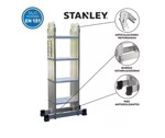 Escalera Aluminio 4x4 Articulada Plegable Stanley + Chapones