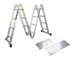 Escalera Aluminio 4x4 Articulada Plegable Stanley + Chapones
